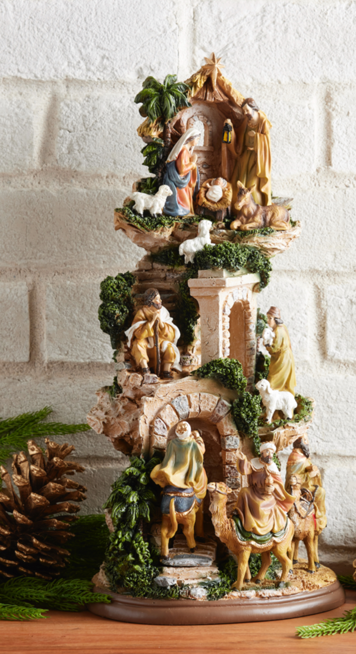 Nativity Stable with Stairs