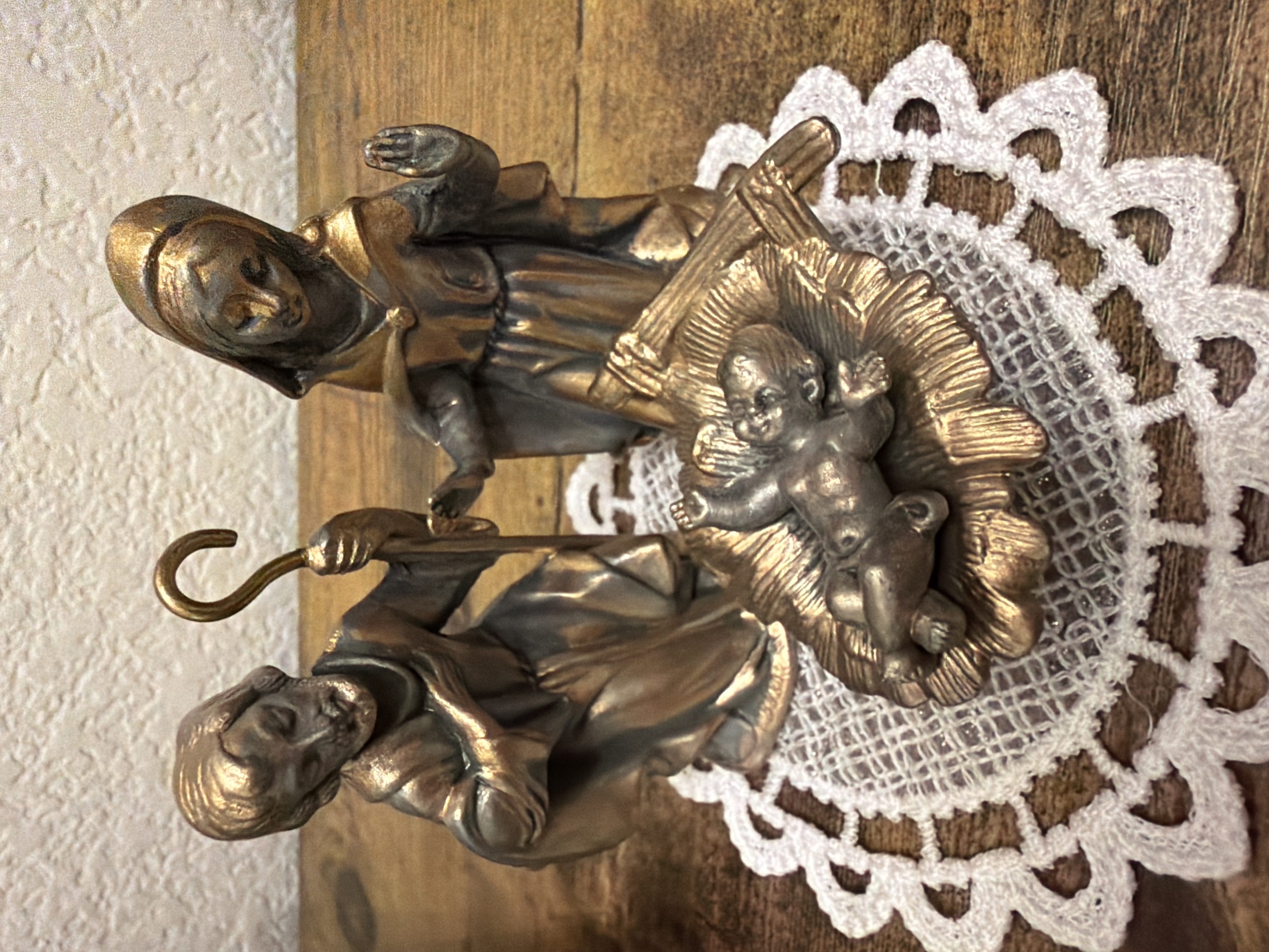 Pewter 4 piece nativity