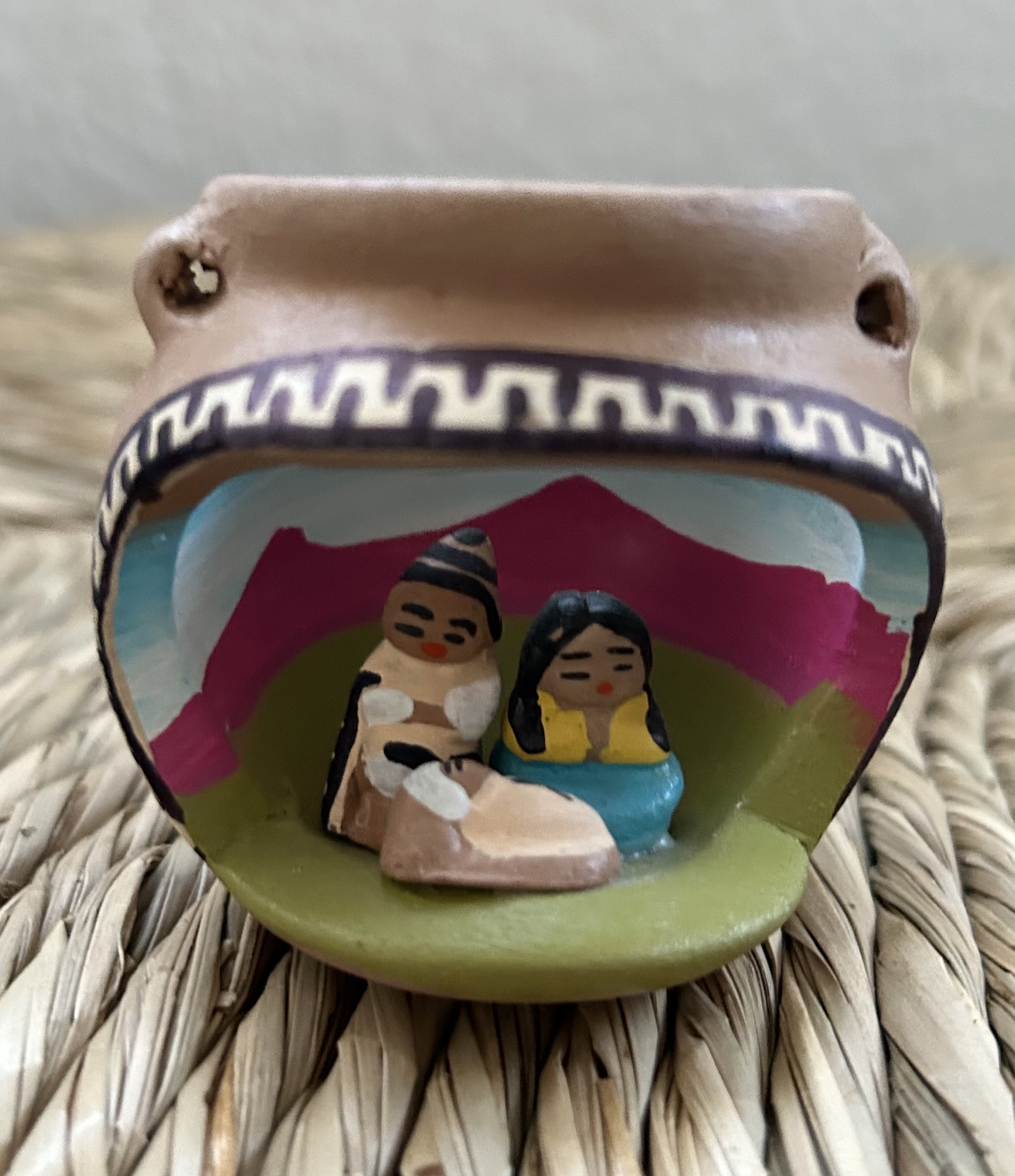 Miniature Nativity in Pot